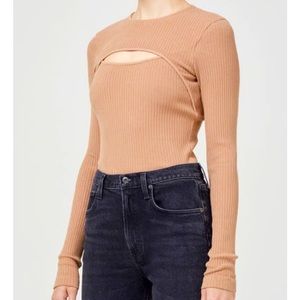 NWT AGOLDE LYZA CUT-OUT L/S M